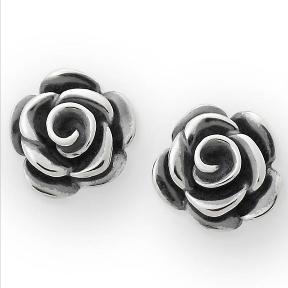 SOLD•James Avery• Rose Blossom Earrings